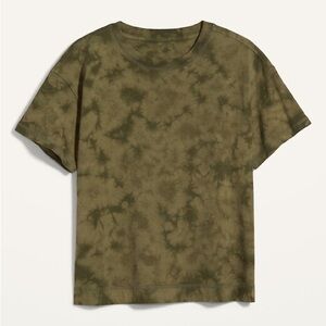 Old Navy Olive Green Loose Specially Dyed Tee